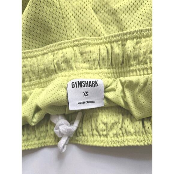 Womens Gymshark Lifting Mesh Shorts Neon Yellow/Green Size XS Pockets EUC - Picture 10 of 11